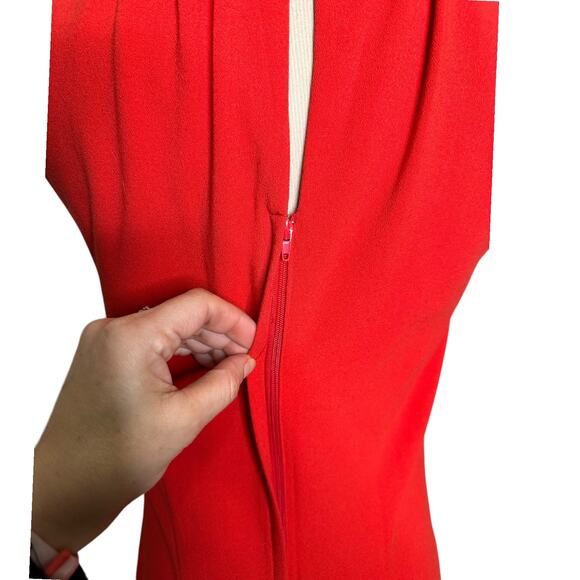 H&M strawberry red sleeveless sheath dress size 8 - Picture 6 of 15